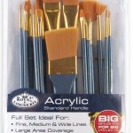 Gold Taklon Acrylic Brush Set